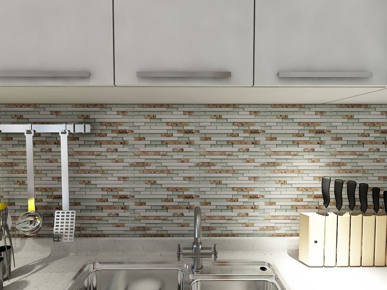 Glass Backsplash Tiles Installation Video