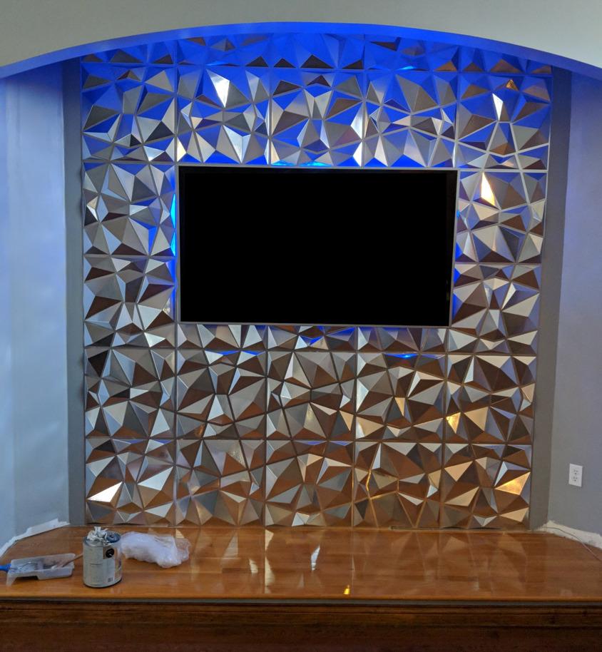 3d wall panels with led lights