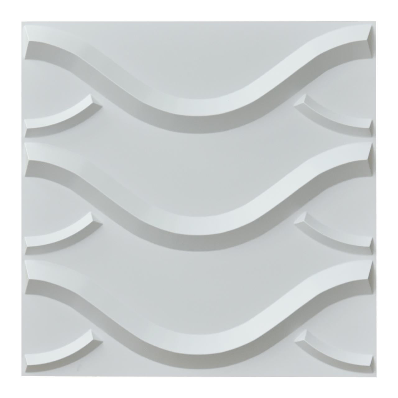 3d Wall Panel Pvc Textured Wall Wave Design White 12 Tiles 32 Sf