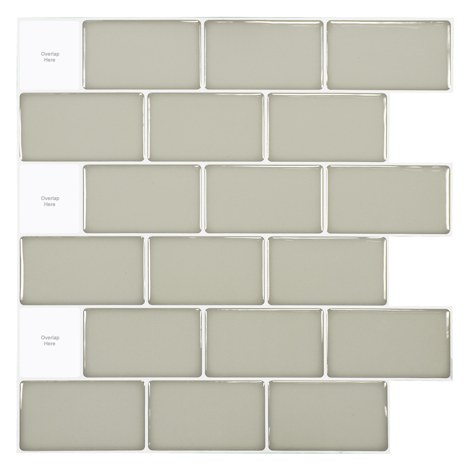 Art3d Kitchen Backsplash Tile Peel and Stick Subway Backsplash, 12x12