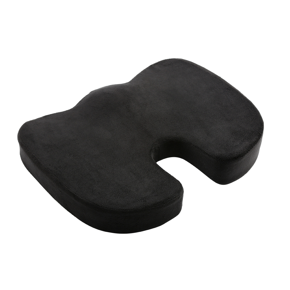 Black Premium Orthopedic Memory Foam Seat Cushion Coccyx Tailbone Pain