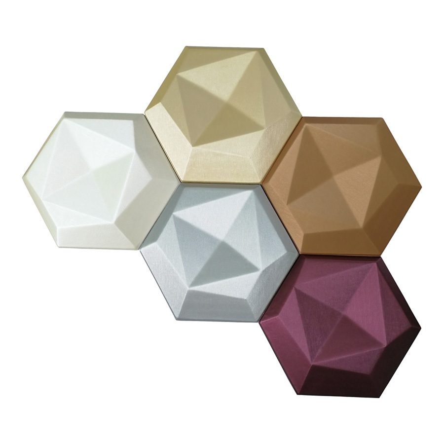 creative multi-color diy 3d geometric hexagon