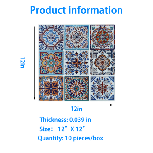 Peel and Stick Backsplash Tile Stickers, Colorful Talavera Mexican Tile,  Stick on Wall Tiles (10 Sheets) - On Sale - Bed Bath & Beyond - 31606590