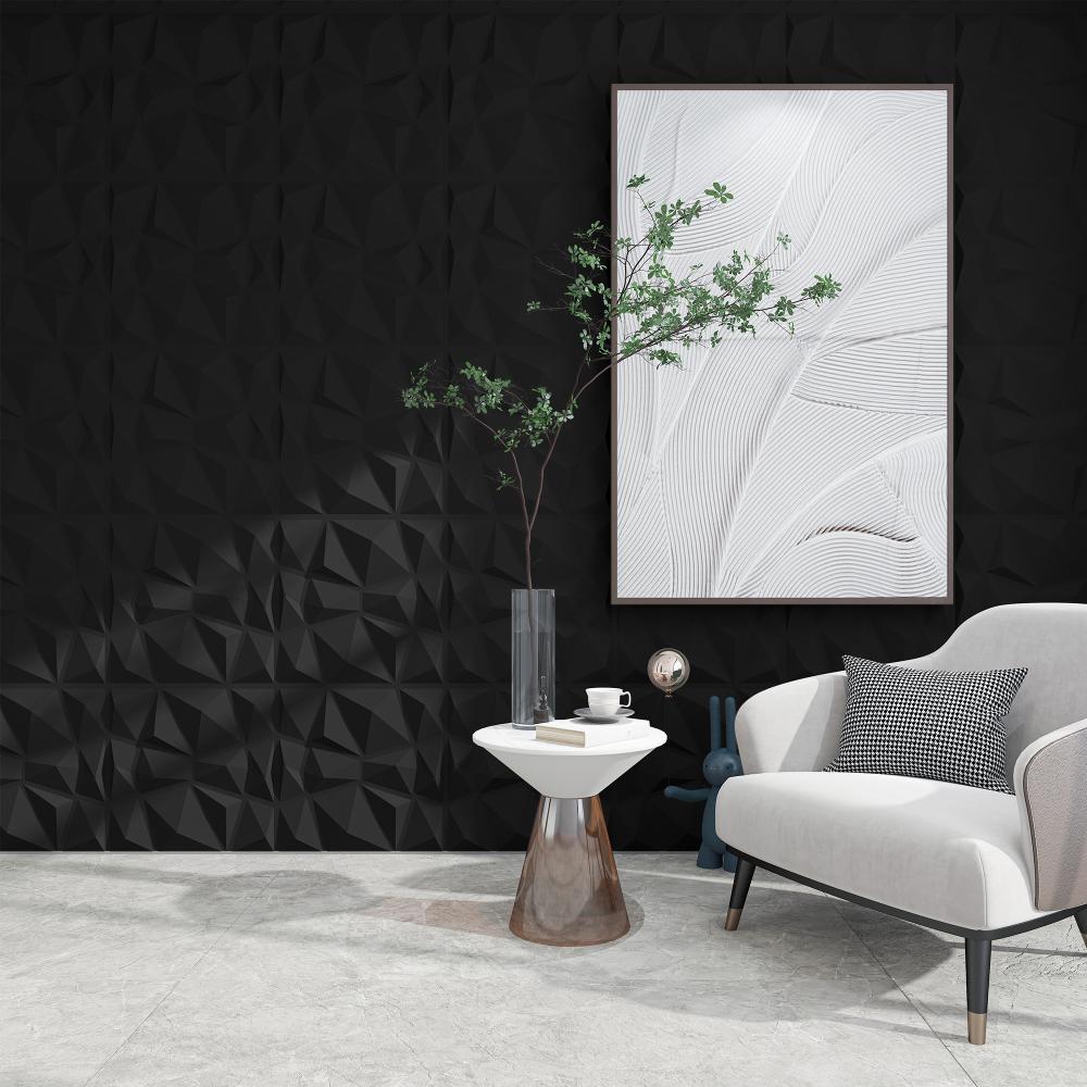 A10038 - Textures 3D Wall Panels White Diamond Wall Design, 12 Tiles 32 SF