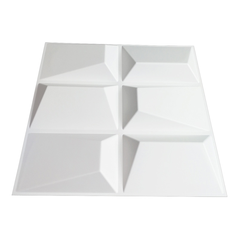 19.7 in. x 19.7 in. x 1 in. White PVC 3D Wall Panels Brick Wall Design (12-Pack) A10019