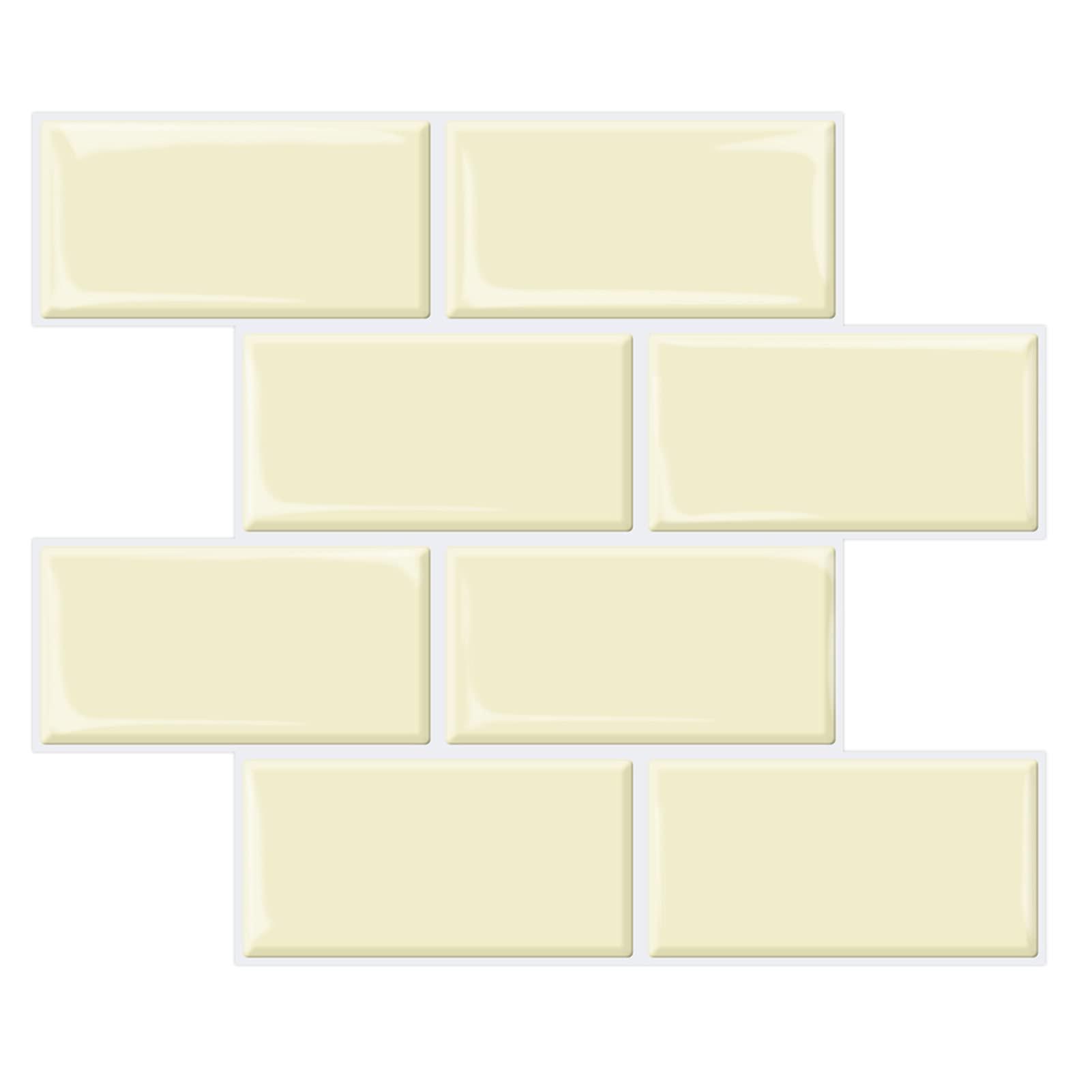 A17728-Art3d Subway Tiles Peel and Stick Backsplash, Stick on Tiles Kitchen Backsplash (10 Tiles, Thicker Version)