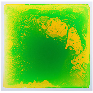 Green Liquid Floor Tile 19.7''x19.7'' Ground Tile for Bar Nightclub Decoration 6-Pieces 16 Sq.Ft Floor Tiles