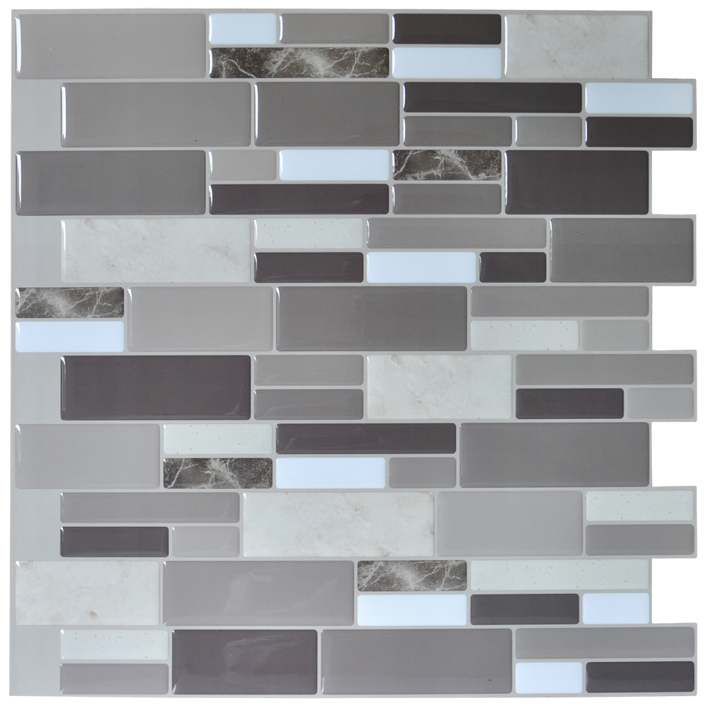 A17006 - Peel-n-Stick Tile Backsplash Bathroom Wall Tiles 6 Sheets 5.8 Sq.Ft