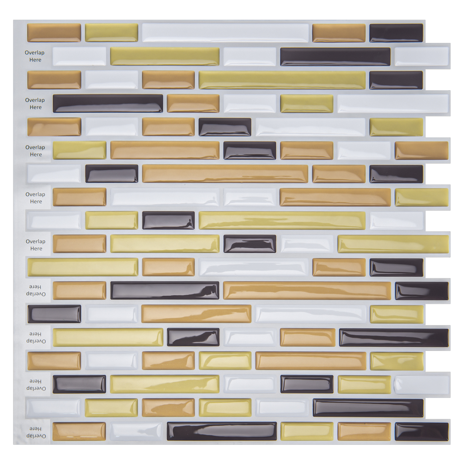 A17031 - Peel and Stick Wall Tile Kitchen Backsplashes, 12