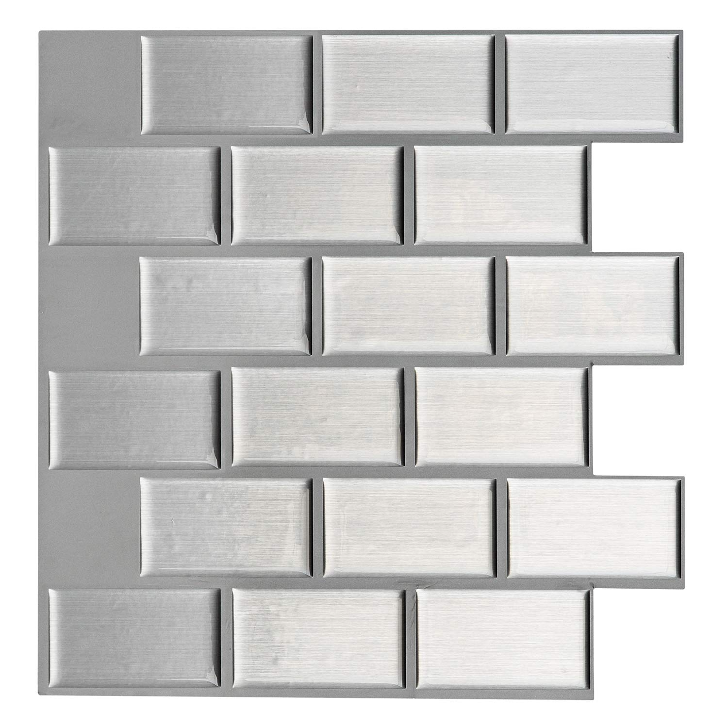 Art3d 100-pieces Peel and Stick Stainless Steel Backsplash Self-adhesive  Metal Tiles, 3 X 6 Subway Stove Backsplash not Magnetic -  Norway