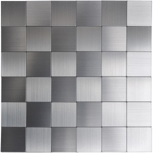 A16110 - Self-adhesive Metal Tiles 10 Pcs Stainless Peel N Stick Backsplashes Tiles 12x12In